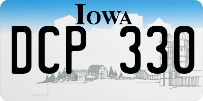 IA license plate DCP330