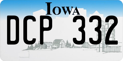 IA license plate DCP332