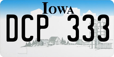 IA license plate DCP333
