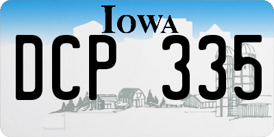 IA license plate DCP335