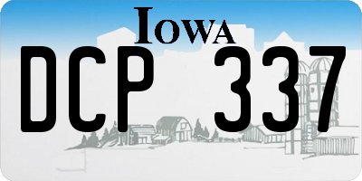 IA license plate DCP337
