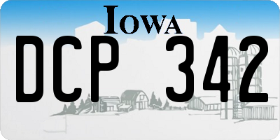 IA license plate DCP342