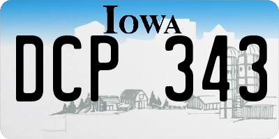 IA license plate DCP343
