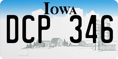 IA license plate DCP346