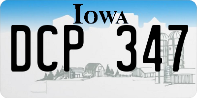 IA license plate DCP347