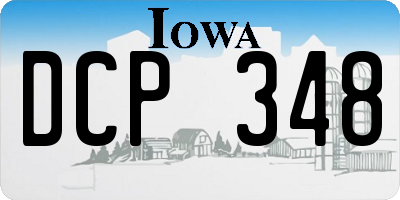 IA license plate DCP348