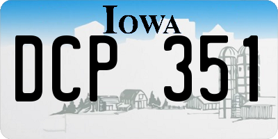 IA license plate DCP351
