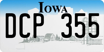 IA license plate DCP355