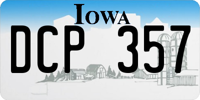 IA license plate DCP357