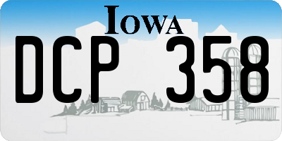 IA license plate DCP358