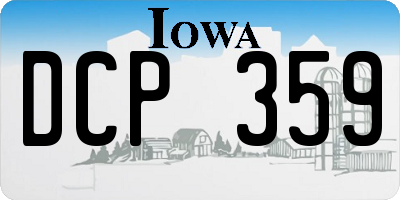 IA license plate DCP359