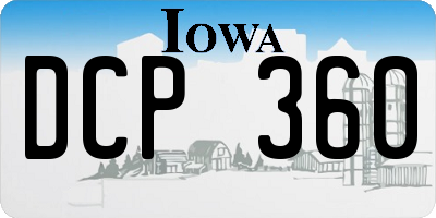 IA license plate DCP360