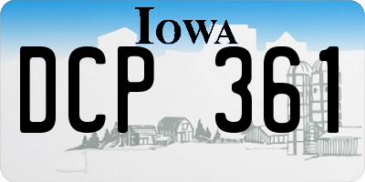 IA license plate DCP361