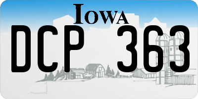 IA license plate DCP363