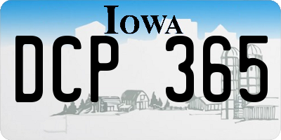 IA license plate DCP365
