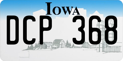 IA license plate DCP368