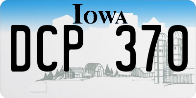 IA license plate DCP370