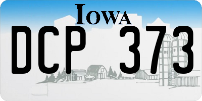 IA license plate DCP373