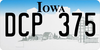 IA license plate DCP375