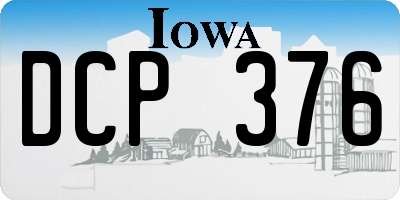 IA license plate DCP376
