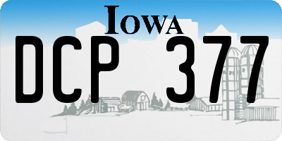 IA license plate DCP377