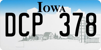IA license plate DCP378