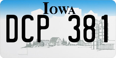 IA license plate DCP381