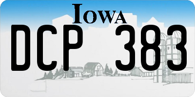 IA license plate DCP383