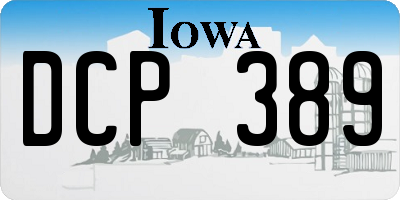 IA license plate DCP389