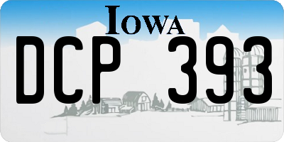 IA license plate DCP393