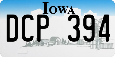 IA license plate DCP394