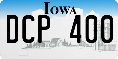 IA license plate DCP400