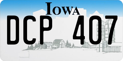 IA license plate DCP407