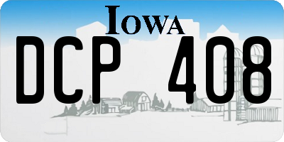 IA license plate DCP408