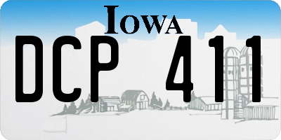 IA license plate DCP411