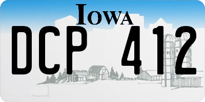 IA license plate DCP412