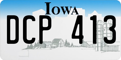 IA license plate DCP413