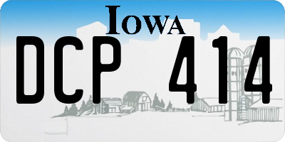 IA license plate DCP414