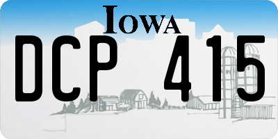 IA license plate DCP415