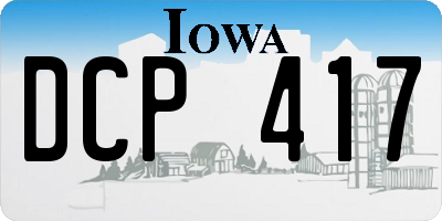 IA license plate DCP417