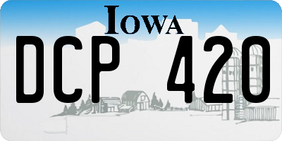 IA license plate DCP420
