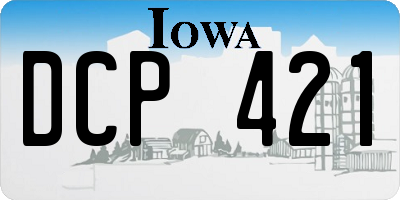 IA license plate DCP421