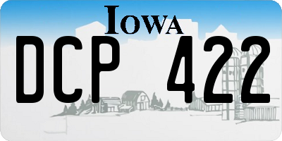 IA license plate DCP422
