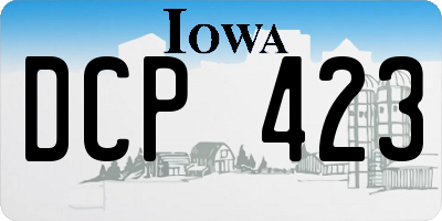 IA license plate DCP423