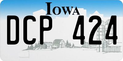 IA license plate DCP424