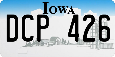 IA license plate DCP426