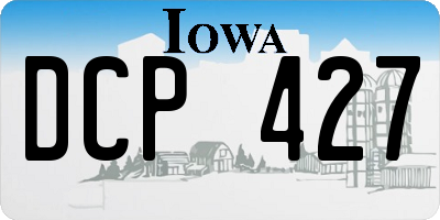 IA license plate DCP427
