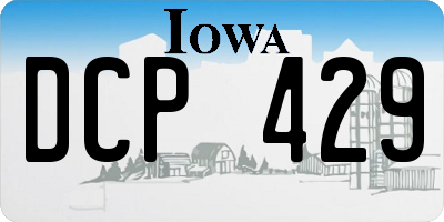 IA license plate DCP429