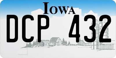 IA license plate DCP432