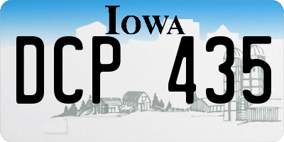 IA license plate DCP435